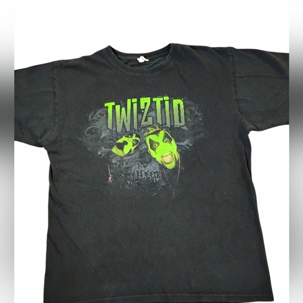 VINTAGE Y2K 2009 Twiztid "Green Face" Insane Clown Posse ICP Band T-Shirt - LARG